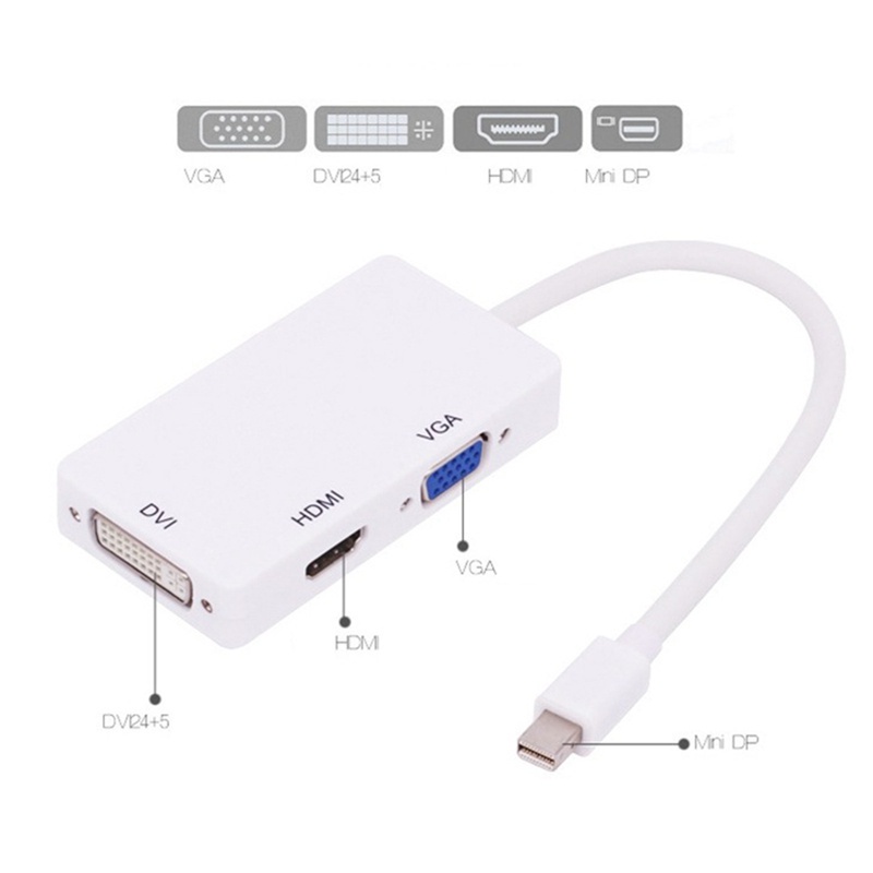 Cáp chuyển đổi 3 trong 1 từ DP sang HDMI VGA DVI