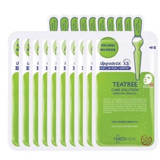 Hộp 10 Mặt Nạ Tràm Trà MediHeal Teatree Care Solution Essential Mask EX