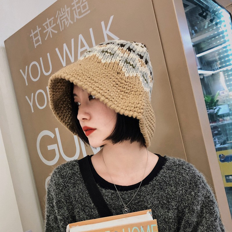 Mũ Len Đan Thời Trang Thu Đông Hàn Quốc Cho Nữ