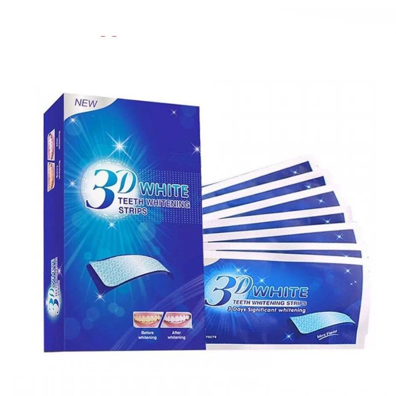 Hộp 7 Gói 2 miếng dán trắng răng tiện lợi 3D White Teeth Whitening Strips