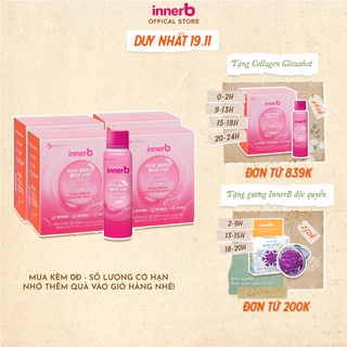 [Mã FMCGMALL -8% đơn 250K] Combo 4 hộp nước uống Collagen Vitamin C sáng da InnerB Glowshot (50mlx6)