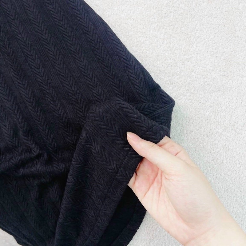 (Có BigSize) Đầm Váy Body Đen Cổ Trắng Tay Ngắn