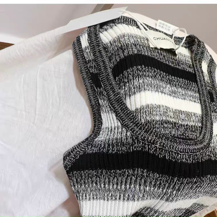 Áo len 3 lỗ quảng châu phối màu