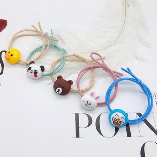 Chun buộc tóc gấu brown thỏ cony thun buộc tóc vịt vàng