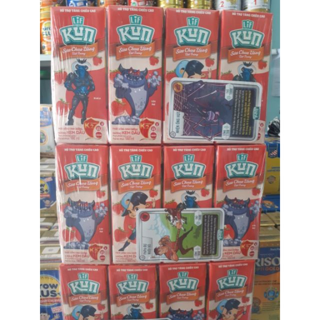 1 thùng sữa chua Kun tiệt trùng 180ml hương dâu