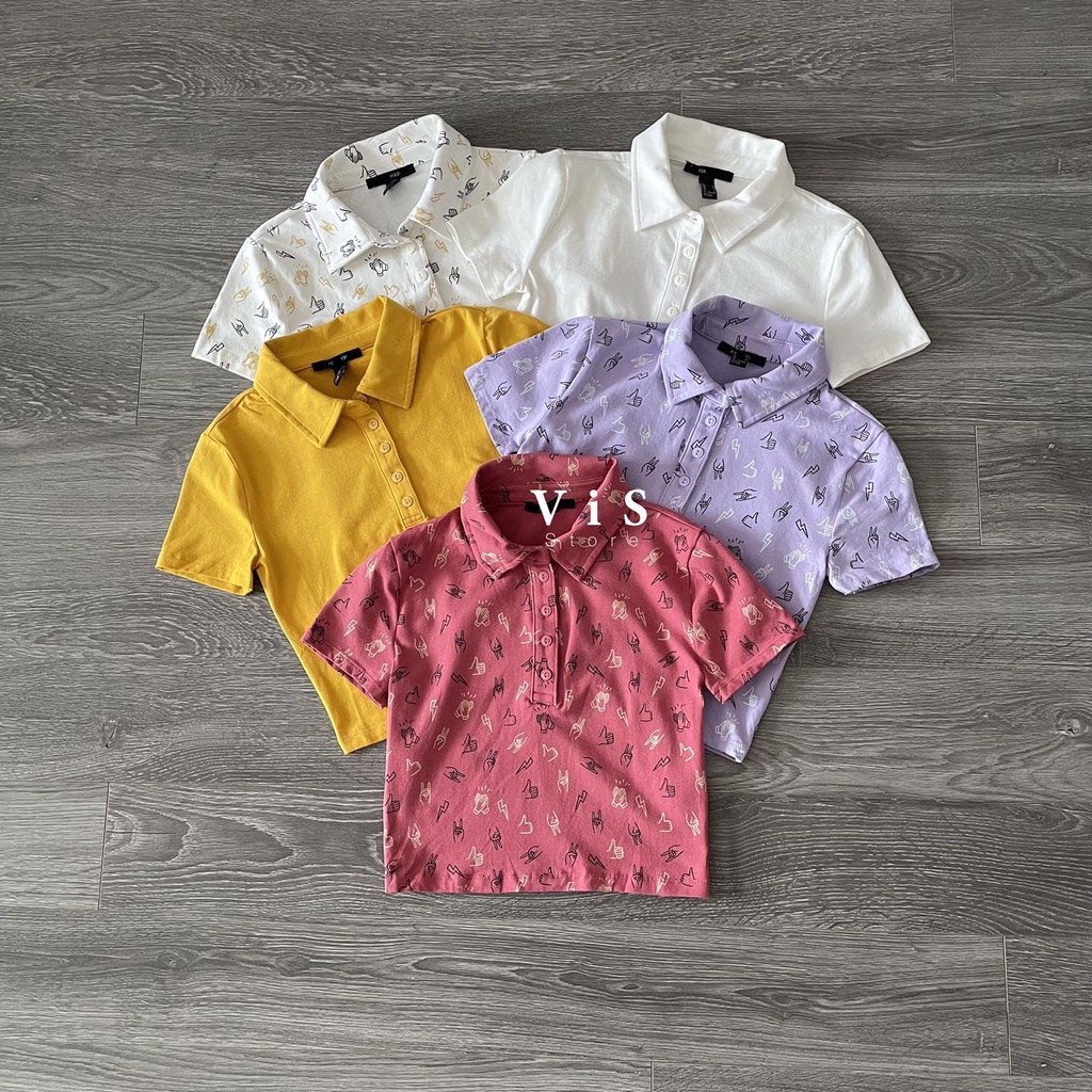 áo crop polo nữ dáng ôm
