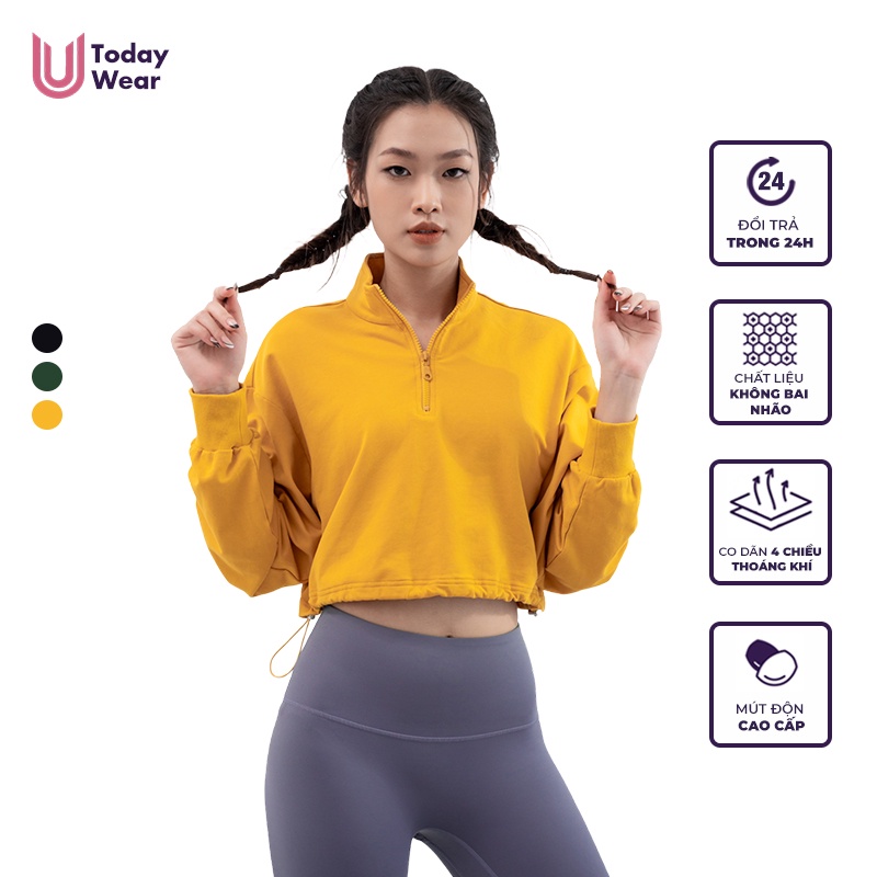 Áo nỉ thể thao gym dài tay Halfzip Sweater Today U Wear