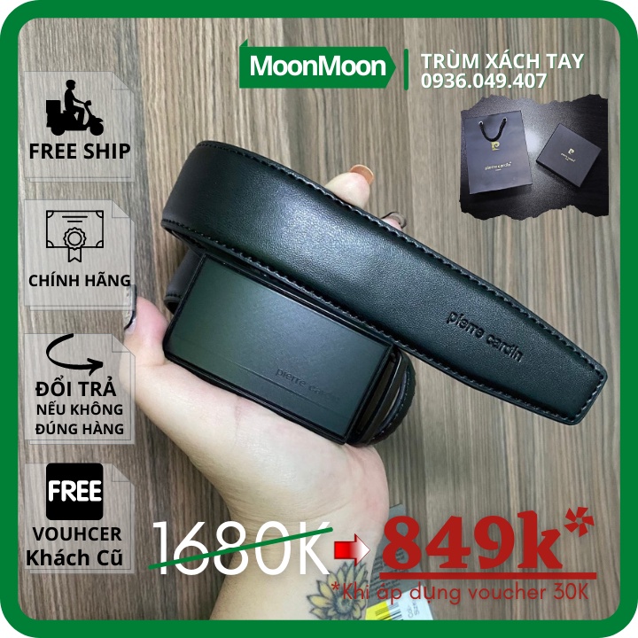 ⚜️OFF 30k⚜️ Thắt Lưng Da Nam PIERRE CARDIN Dây Nịt Đen/Nâu PC3/PC4 Auth Malaysia SALE 50%