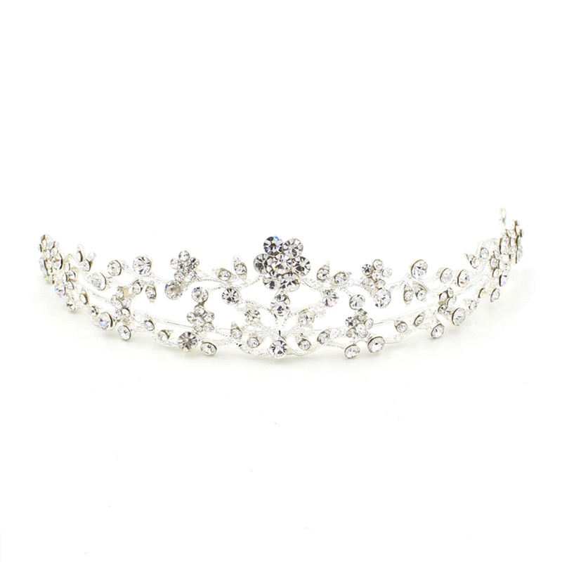 Vương Miện Đính Đá Pha Lê Kim Loại Cao Cấp Thời Trang Dành Cho Cô Dâu