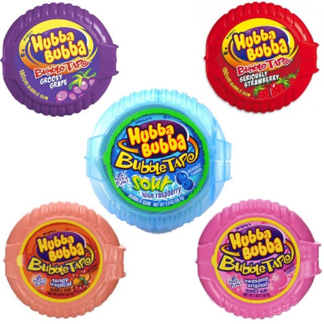 16_ Combo 5 màu khác nhau kẹo Gum Hubba Bubba date 12/2019