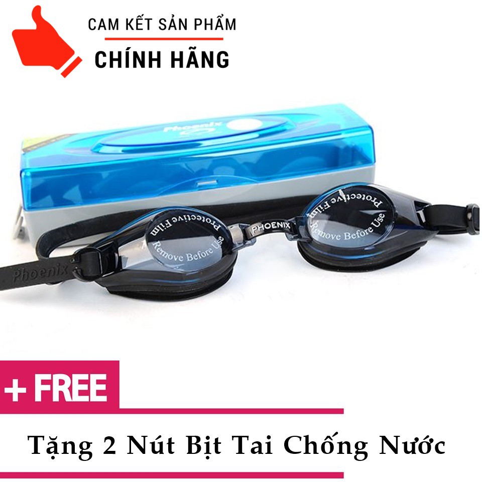 Kính bơi Phoenix + TẶNG ( 2 Nút Bịt Tai ) - Kính Bơi Hàn Quốc KÈM hộp đựng tiện dụng - LICLAC