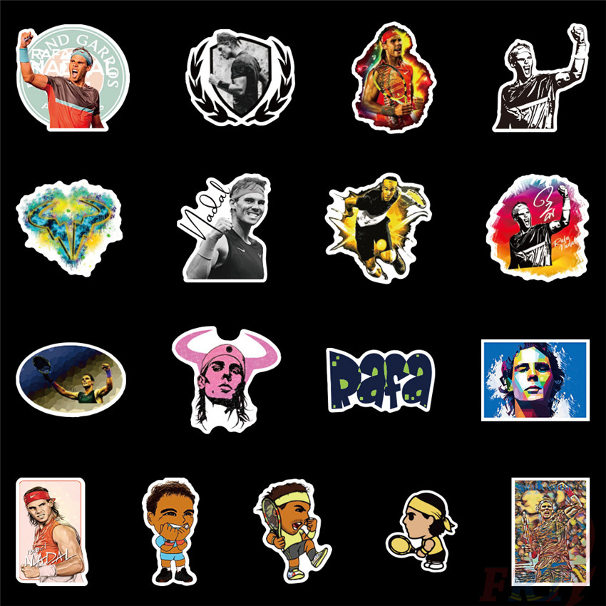 ❉ Rafael Nadal - Professional Tennis Player Rafa Stickers ❉ 50Pcs/Set Fashion DIY Waterproof Doodle Decals Stickers