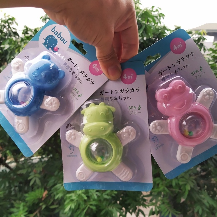 Bộ đồ chơi xúc xắc gặm nướu phát triển kỹ năng cơ bản cho bé thương hiệu Babuu baby Nhật bản