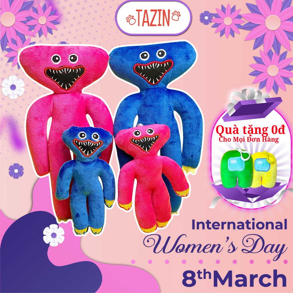 Huggy Wuggy Poppy Playtime búp bê đồ chơi nhồi bông cao cấp TAZIN