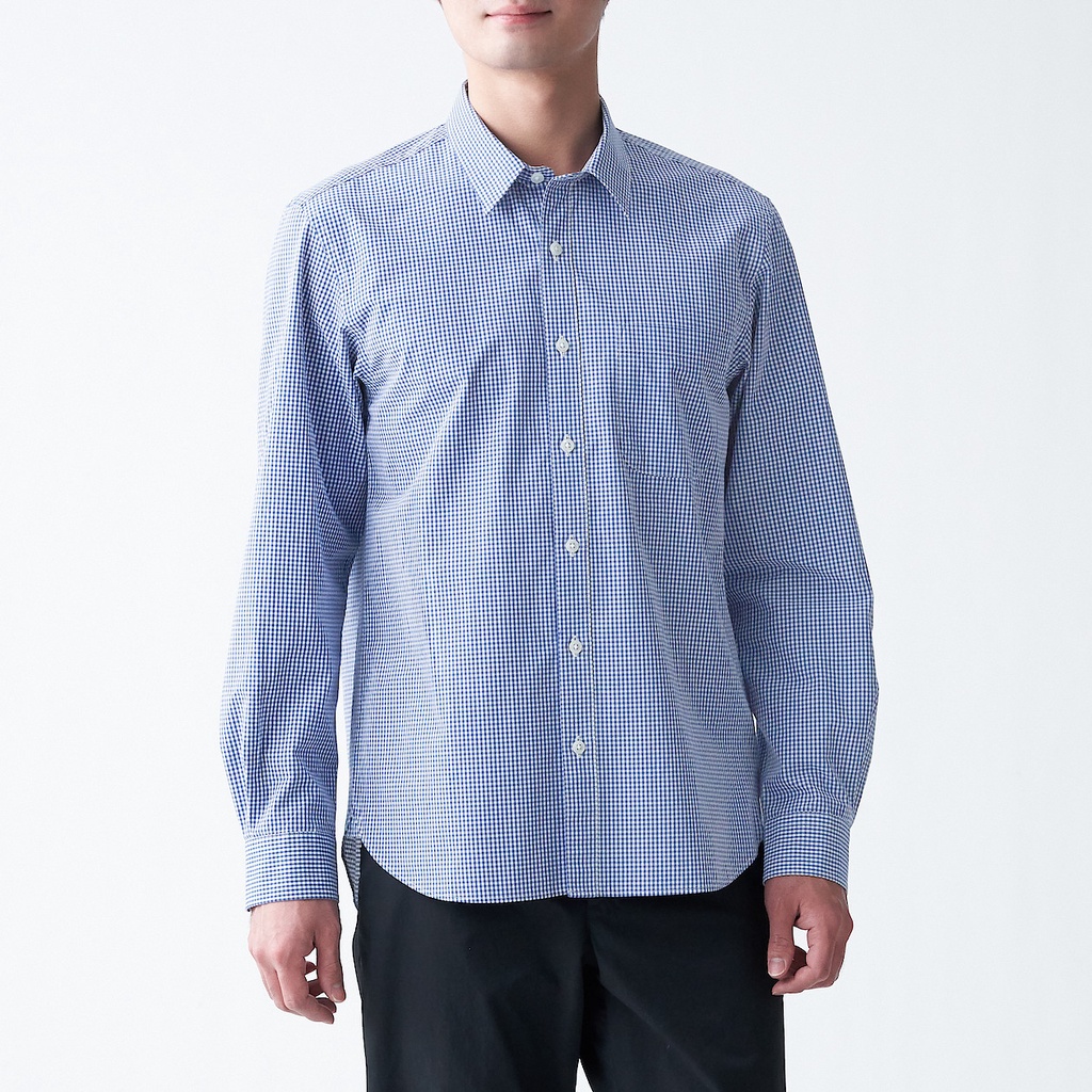 MUJI ÁO SƠ MI VẢI CA RÔ