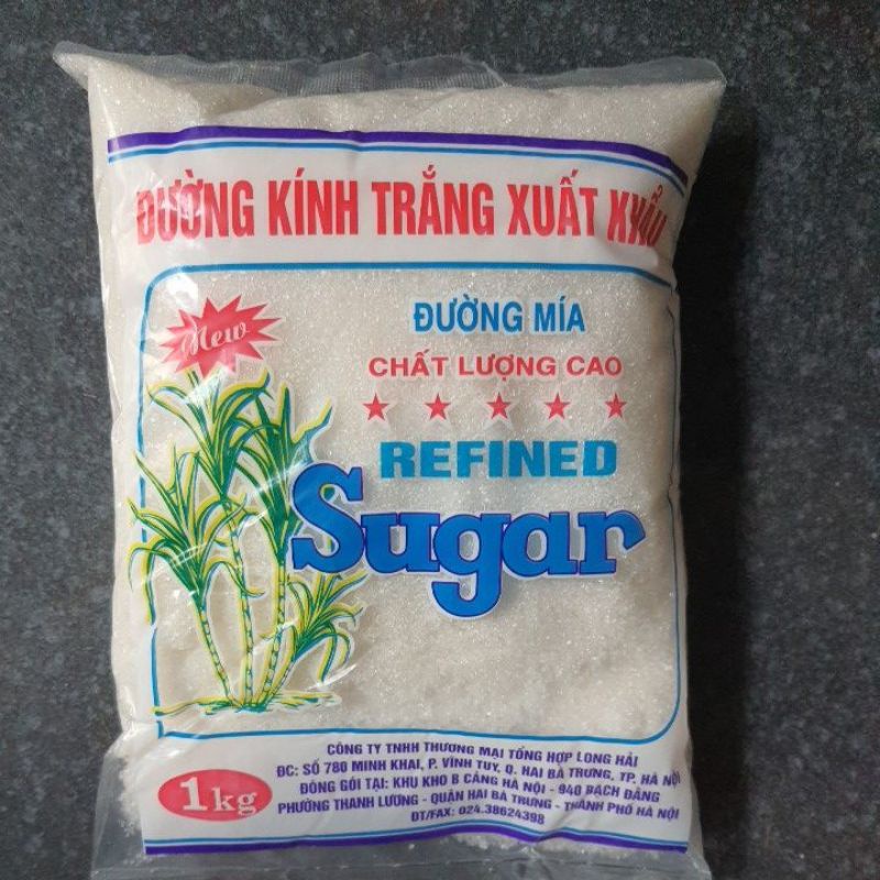 Đường kính trắng xuất khẩu gói 1kg/ đường vàng, nâu
