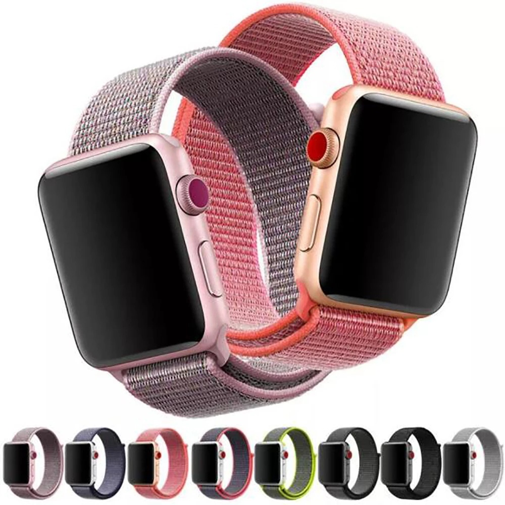 Dây đeo nylon cho đồng hồ thông minh Apple Watch Series 7/6 / se / 5 /4 / 3 / 2 / 1 (  41mm 45mm 38 / 40mm / 42mm / 44mm )