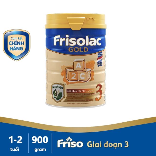 Sữa bột Frisolac gold 3 900g date mới 2022