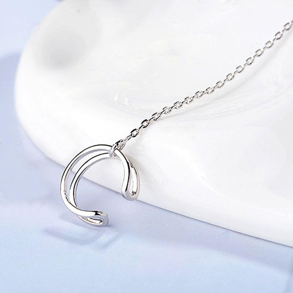 Bông Tai Dạng Kẹp Hình Tròn Phối Dây Xích Thời Trang Cho Nữ