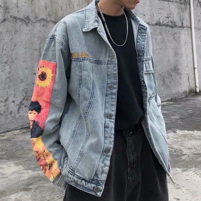 Áo Jacket Jean unisex phong cách streetwear