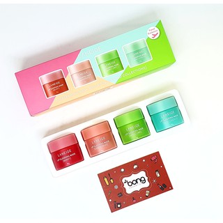 Set mặt nạ ngủ môi 4 hũ - Lip sleeping mask mini kit (4 scented collections)