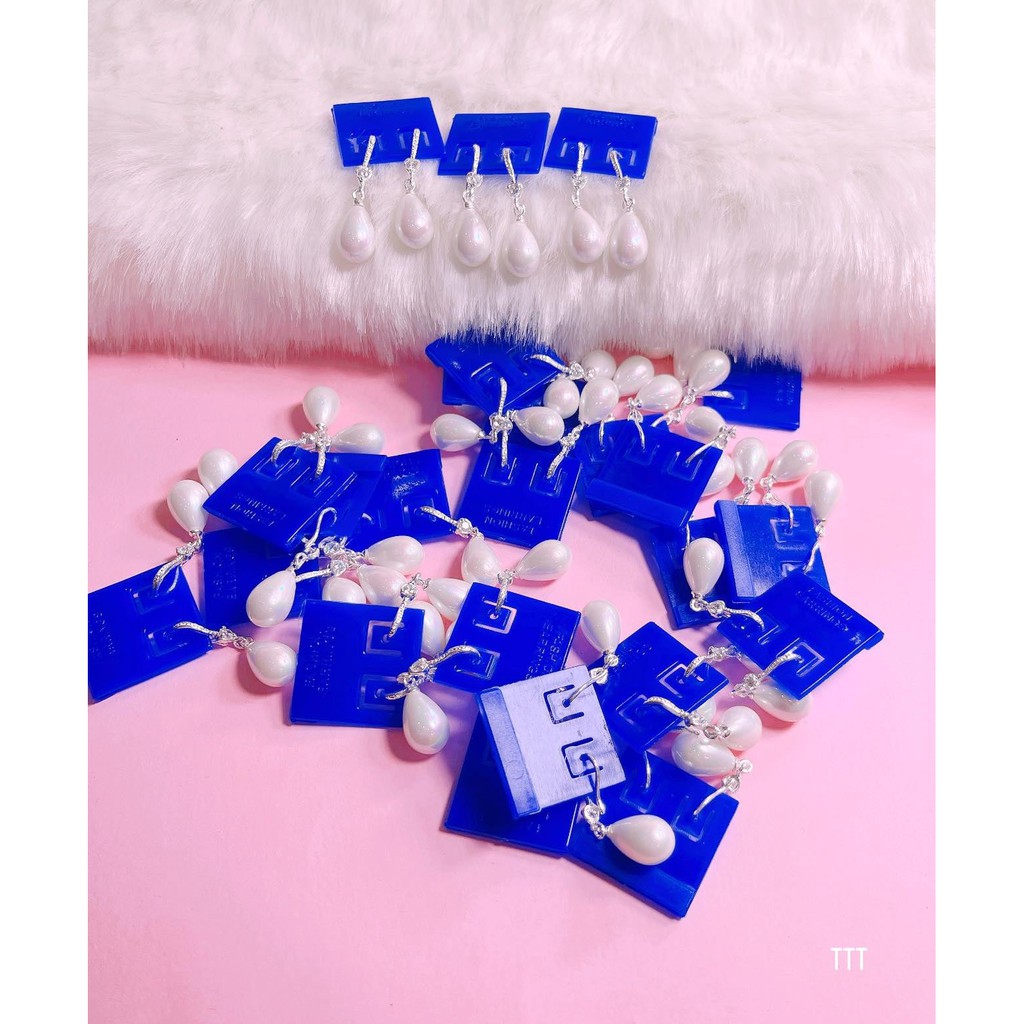 Hoa tai dáng hạt xoài bạc ta cao cấp