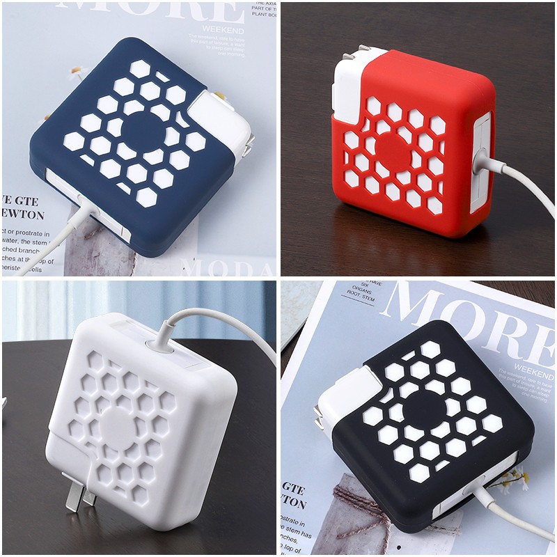 Vỏ Bảo Vệ Sạc 2023 Bằng Silicone Cho MacBook Air 15 M2 Pro 14 16 M1 A2941 A2681 Pro A2442 67W 96W 140W Air 13 2020 A2338 A237