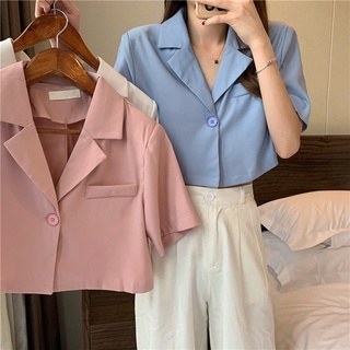 sơmi nữ áo kiểu croptop cổ trái tim phong cách ulzzang Hàn Quốc đẹp cho nữ
