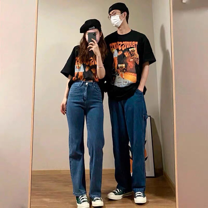 Áo Thun Nam Form Rộng Cotton Oversize Basic Street Style In Hình Traviscott Cực Ngầu