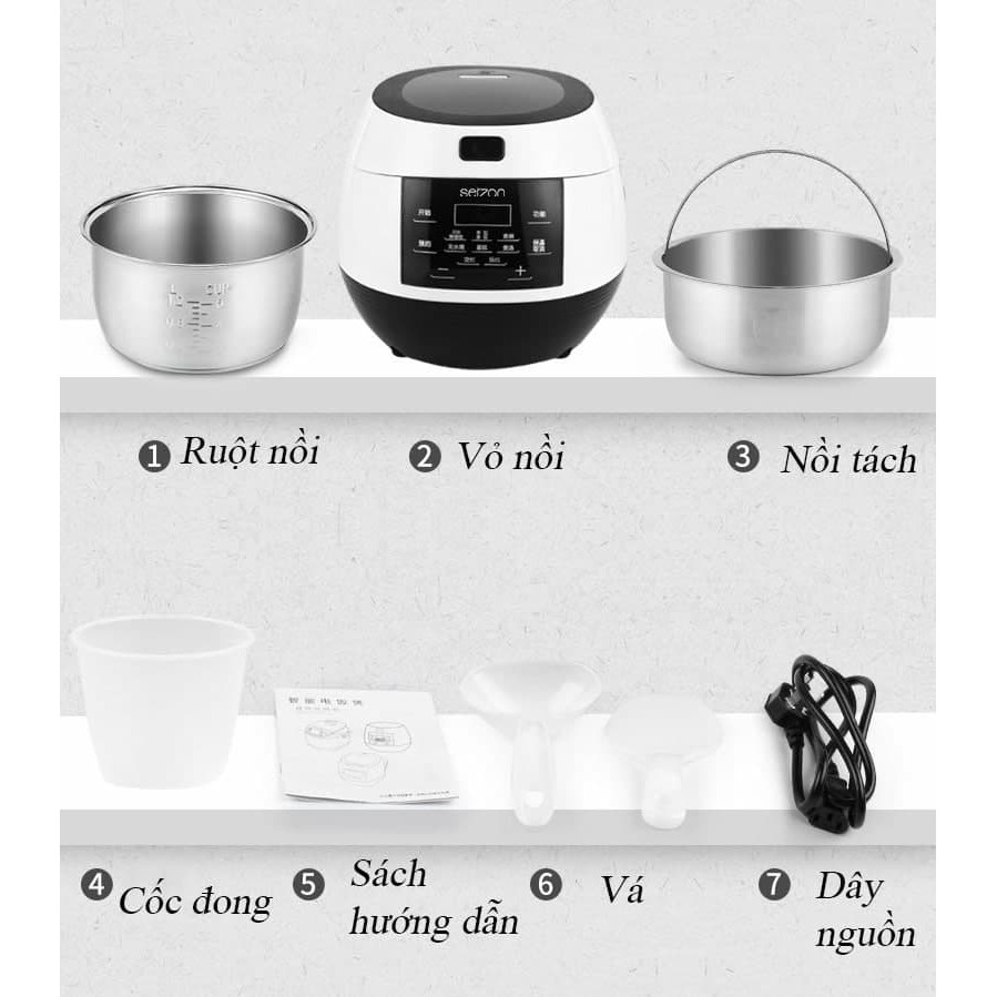 Nồi cơm điện tử, nồi cơm mini tách đường Yoice đảm bảo sức khỏe - có dung tích 3 Lít - lòng nồi chống dính cao cấp | BigBuy360 - bigbuy360.vn