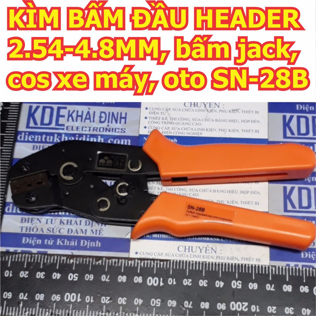 KÌM BẤM ĐẦU HEADER 2,54-4.8MM, bấm jack, cos xe máy, oto SN-28B kde1659