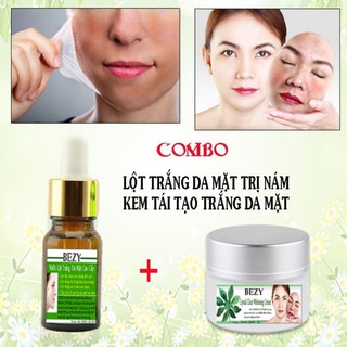 Lột Trắng Da Mặt + Kem Dưỡng Trắng Collagen