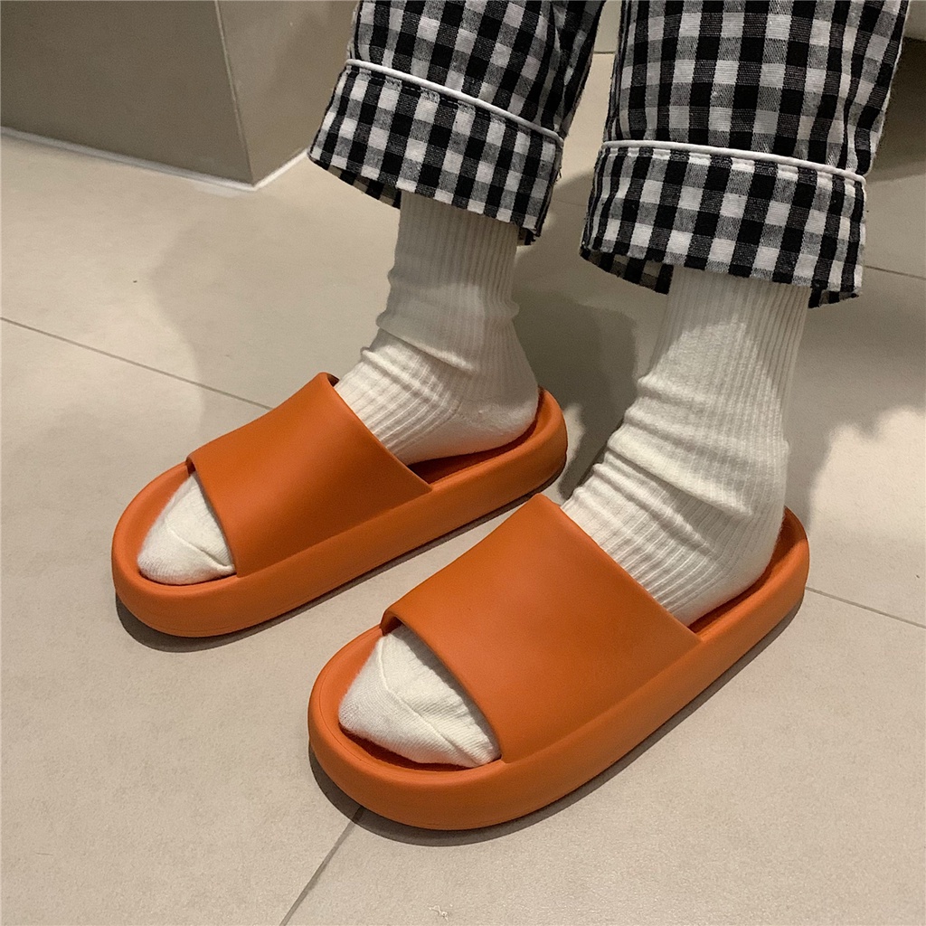 Dép Đi Trong Nhà Đế Dày Chống Trượt Thiết Kế Đơn Giản Cho Cặp Đôi