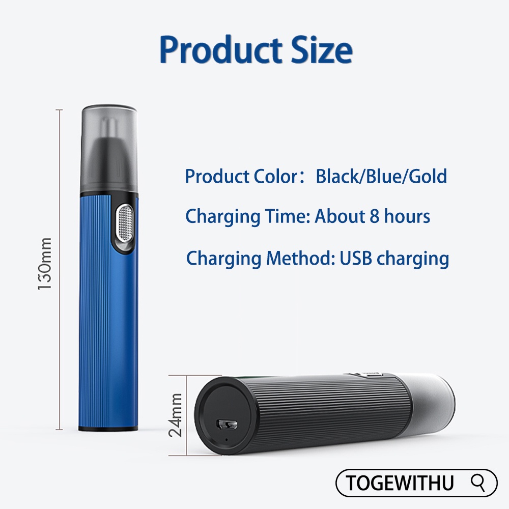 Máy tỉa lông mũi TOGEWITHU không đau sạc USB Cao cấp cho nam nữ