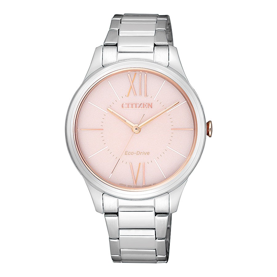 Đồng Hồ Nữ Citizen Dây Thép Không Gỉ EM0415-54W - Mặt Hồng
