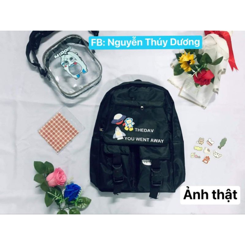 Balo in sticker vải dù