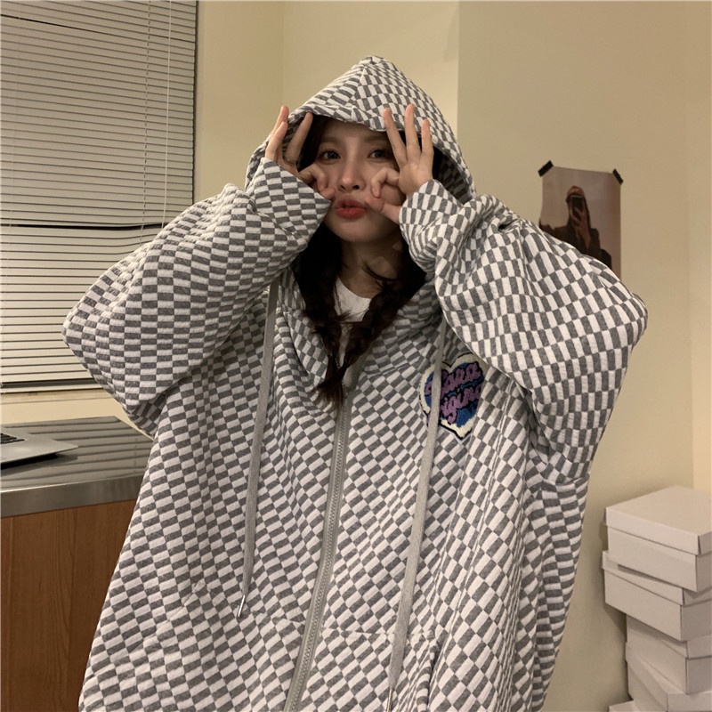 Áo khoác Hoodie Hàn Quốc CARO Áo khoác Unisex chất len cá tính hot trend - GEN_ZOO