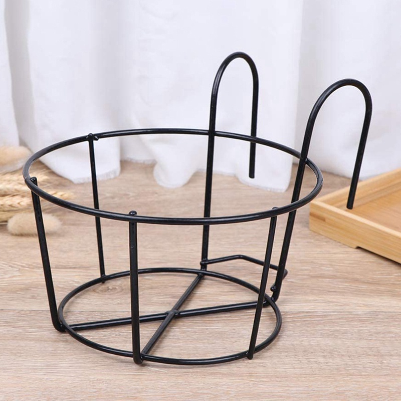 Set 4 Giá Đỡ Chậu Hoa / Cây Cảnh Bằng Kim Loại Gắn Hàng Rào Tiện Dụng