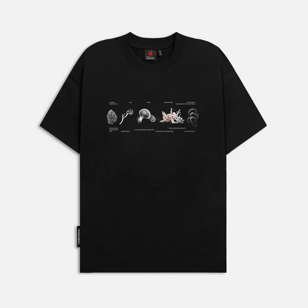 Áo thun NEEDS OF WISDOM Coral Tee - Black - Local Brand Chính Hãng