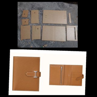 Rập mẫu dùng làm ví bear.n wallet mini pattern dụng cụ làm đồ da