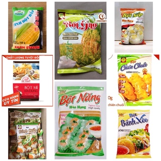 Tổng hợp các loại bột năng - bột bánh xèo - bột mì - bột nếp - bột gạo - bột bánh bao - bột bánh cuốn - bột chiên chuối