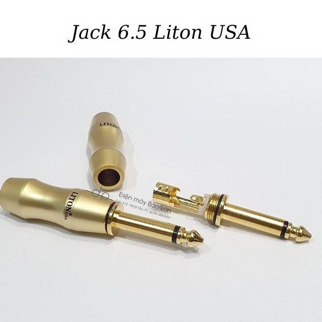 Jack 6.5 Liton, Xi Vàng 24k Cao Cấp, Sử Dụng Cho Âm Thanh Chuyên Nghiệp, BH 6 Tháng