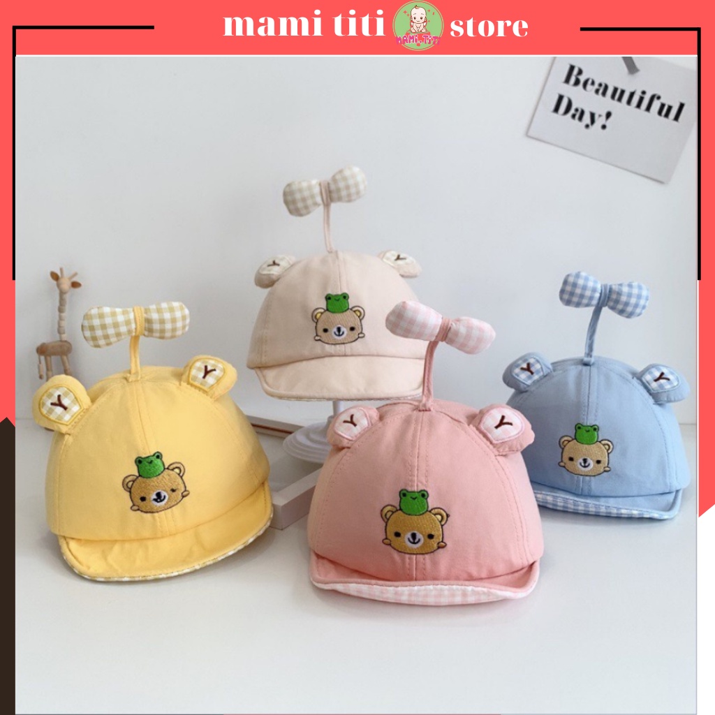 Mũ lưỡi trai cho bé mầm ếch từ 6 đến 24 tháng