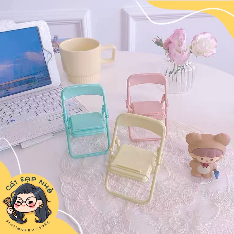 Ghế mini kê điện thoại, ghế nhựa mini dựng điện thoại