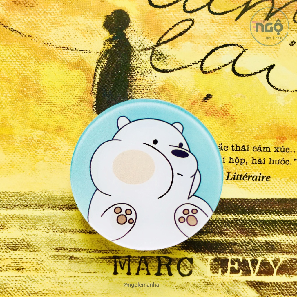 Giá đỡ điện thoại - 4 Mẫu Bộ 3 Gấu Trắng Nâu Trúc dễ thương - 100% Shop tự chụp