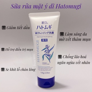 Sửa rửa mặt ý dĩ Hatomugi Naturie Nhật Bản
