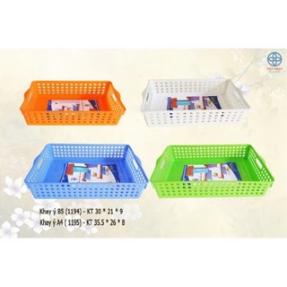 Khay nhựa chữ nhật ( A5, A4) đựng giấy tờ, đa năng...