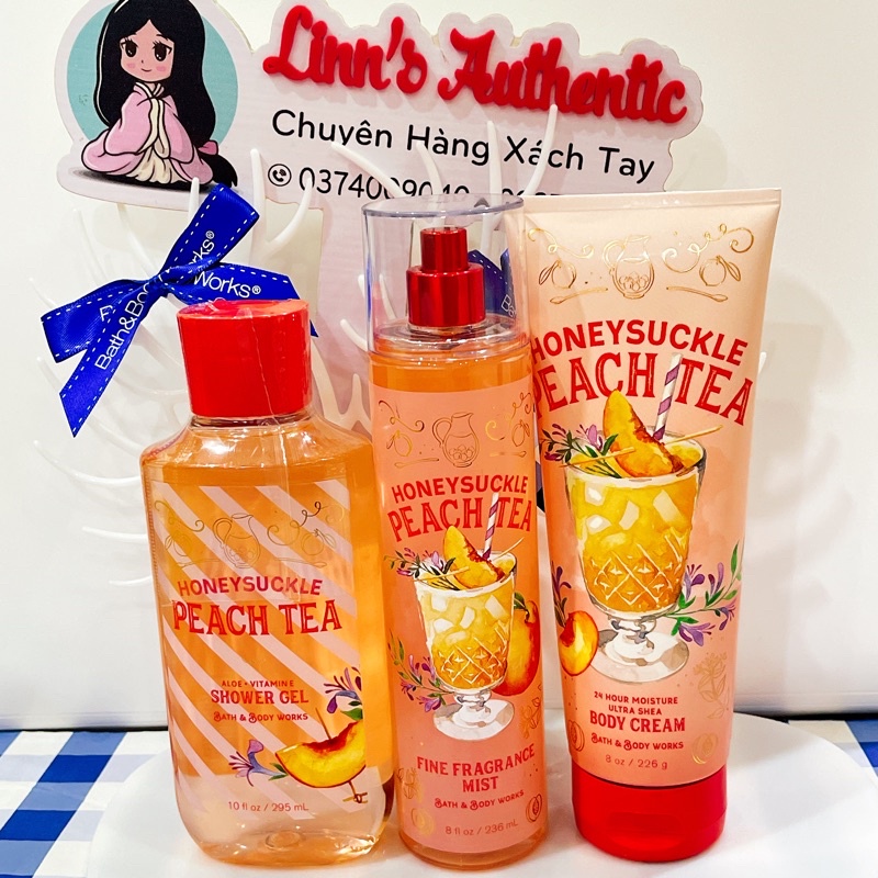 HONEYSUCKLE PEACH TEA - Xịt Thơm Dưỡng Thể Toàn Thân Body Mist Bath & Body Works Usa