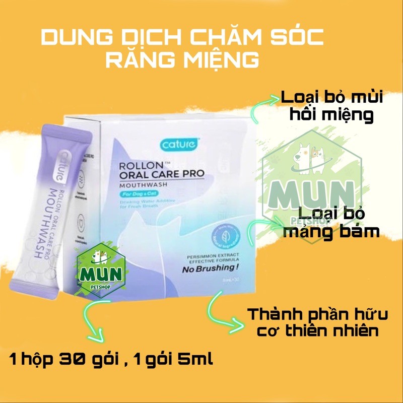1 gói dung dịch vệ sinh răng miệng cho chó mèo