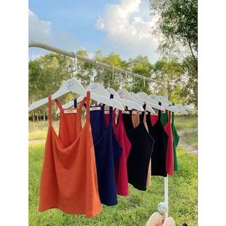 [EIGHTYK] Áo Hai Dây Thun Croptop Cổ Tim